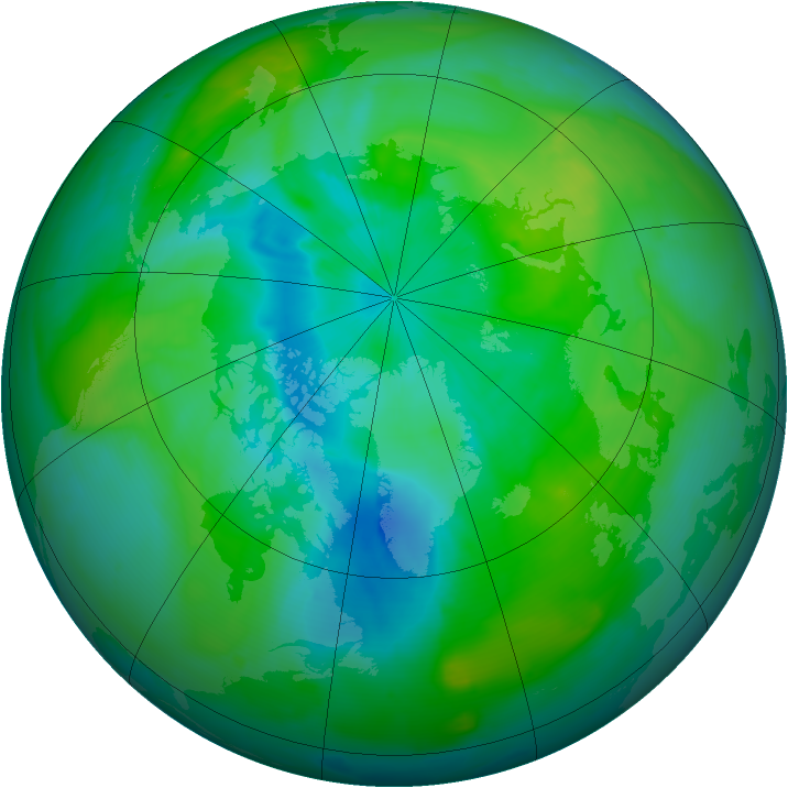 Arctic ozone map for 26 August 2010